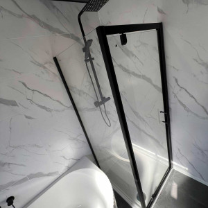marble panel walls sink shower bath