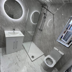 silver bathroom clean