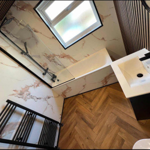 bathroom light colour wall panels